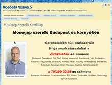Tablet Screenshot of mosogep-szerelo.com